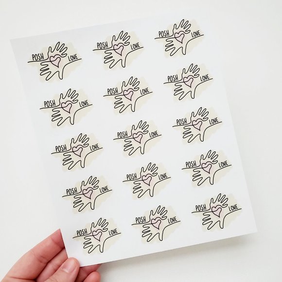 LB063 Posh Love Poshmark Sticker Sheets Abstract Line Art Design [Price Firm] - Picture 4 of 11